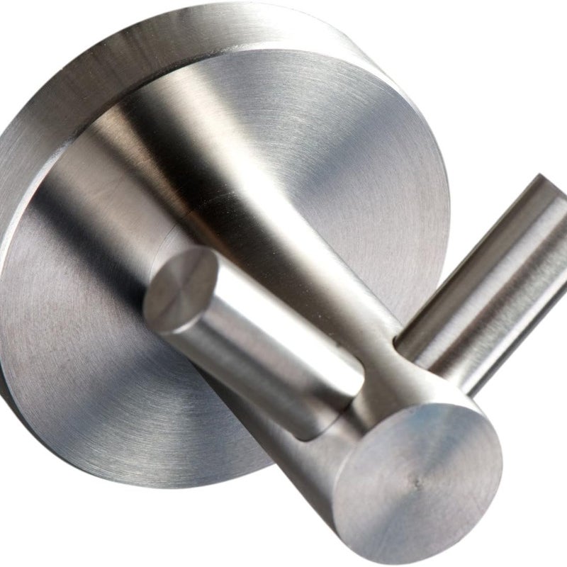 1 szt. ekskluzywny wieszak na ręczniki z dwoma haczykami ze stali nierdzewnej wieszak łazienkowy na ręczniki i wieszak na ubrania (stal nierdzewna)