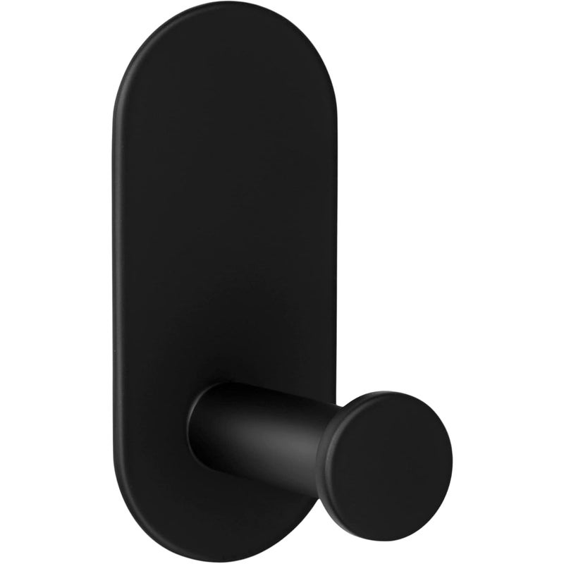 haczyk – wieszak na ręczniki bez wiercenia – samoprzylepny haczyk, dekoracja ścienna, haczyk łazienkowy (stal nierdzewna (czarny))