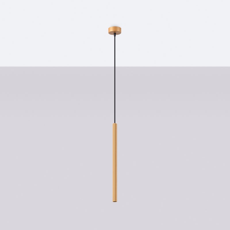 Lampa wisząca ELARA 1 złota LED 4000K - 8x8x120cm Sollux