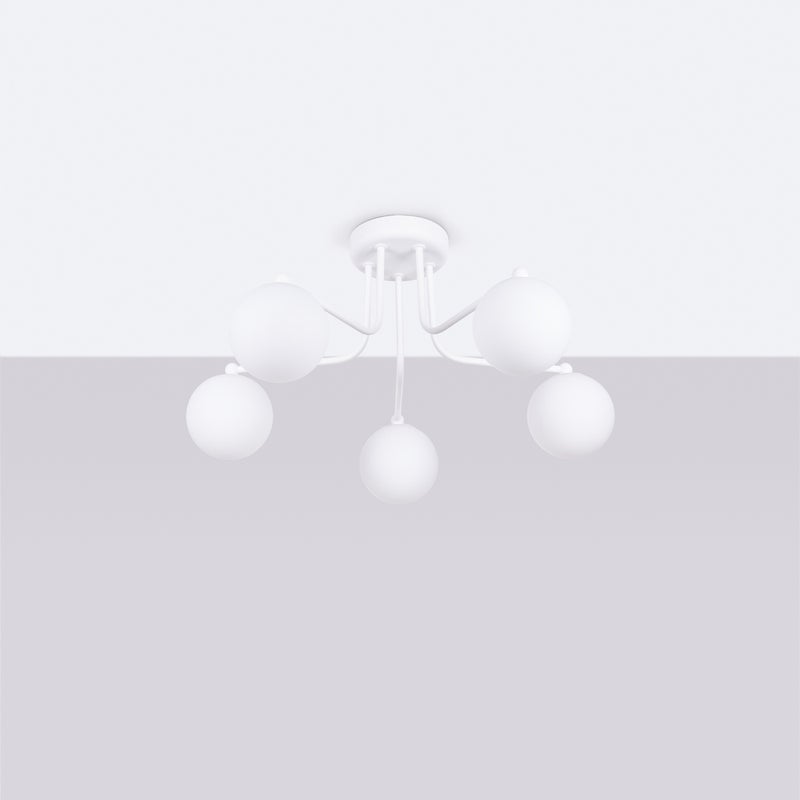 Żyrandol BEALY 5 biały LED 4000K - 58x64x29cm Sollux