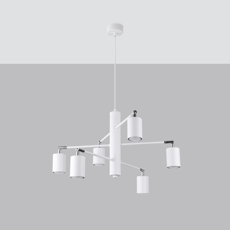 Żyrandol TORIM 6 biały LED 4000K - 77x77x125cm Sollux