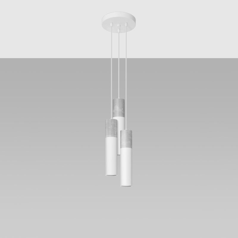 Lampa wisząca LUME 3P biały LED 4000K - 20x20x110cm Sollux