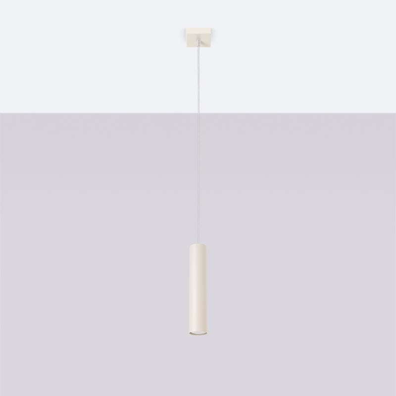 Lampa wisząca TORIS 1 beżowa LED 4000K - 8x8x118cm Sollux