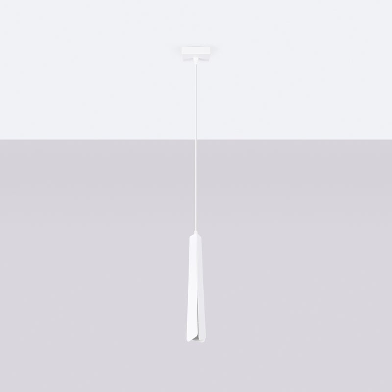 Lampa wisząca ASTEL 1 biała LED 4000K - 8x8x120cm Sollux