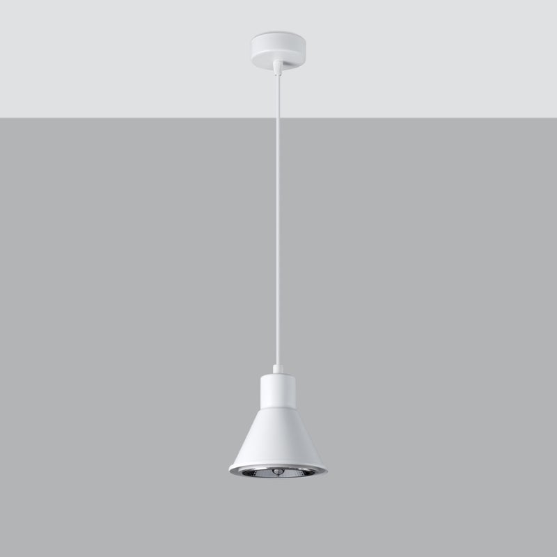Lampa wisząca ZYLATA 1 biała [ES111] LED 4000K - 14x14x120cm Sollux