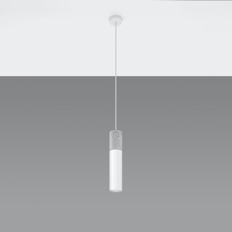 Lampa wisząca LUME 1 biały LED 4000K - 8x8x105cm Sollux