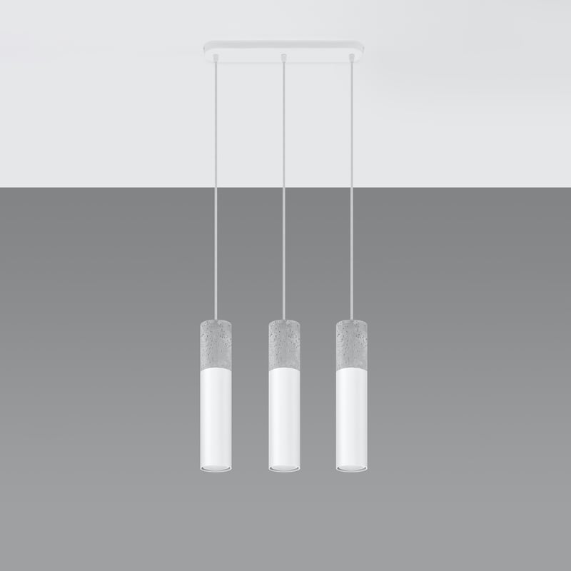 Lampa wisząca LUME 3L biały LED 4000K - 45x6x90cm Sollux