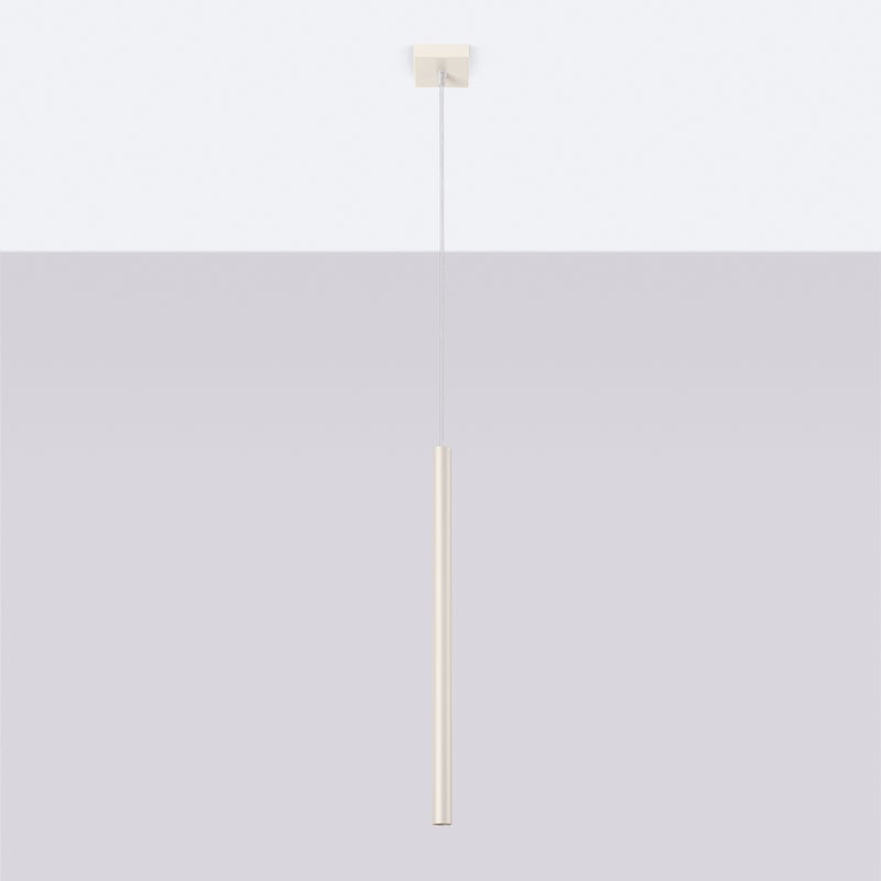 Lampa wisząca BRILL 1 beżowa LED 4000K - 8x8x114cm Sollux