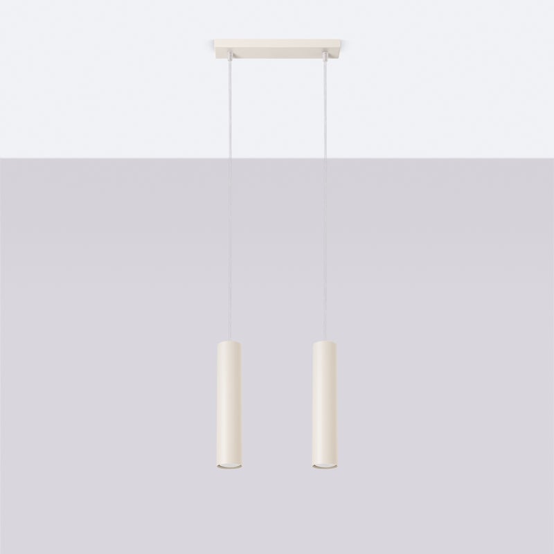 Lampa wisząca TORIS 2 beżowa LED 4000K - 30x6x105cm Sollux