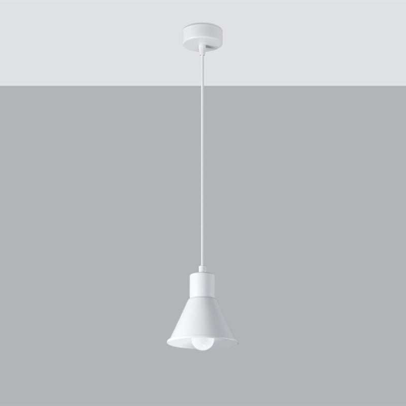 Lampa wisząca FALDURA 1 biała [E27] LED 4000K - 14x14x120cm Sollux