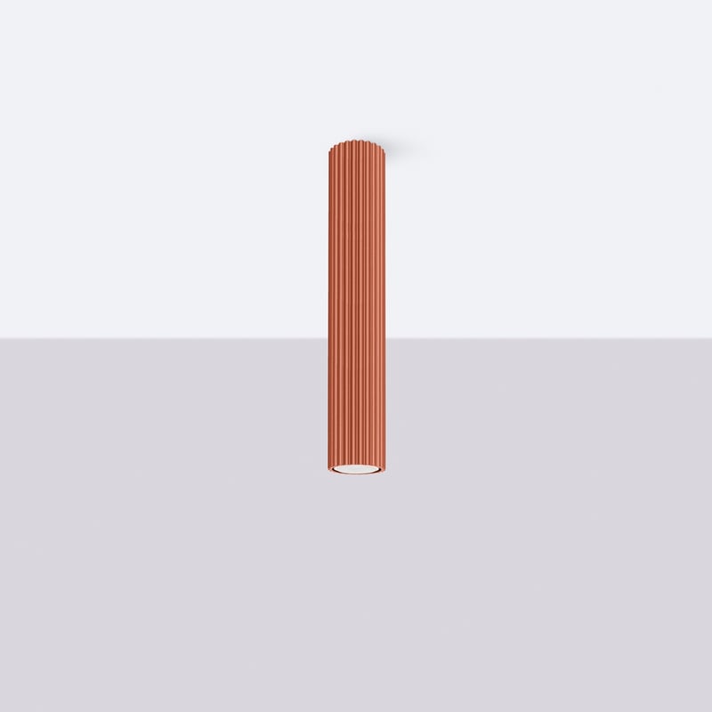 Plafon GLOOW 40 ochra czerwona LED 4000K - 6.5x6.5x40cm Sollux