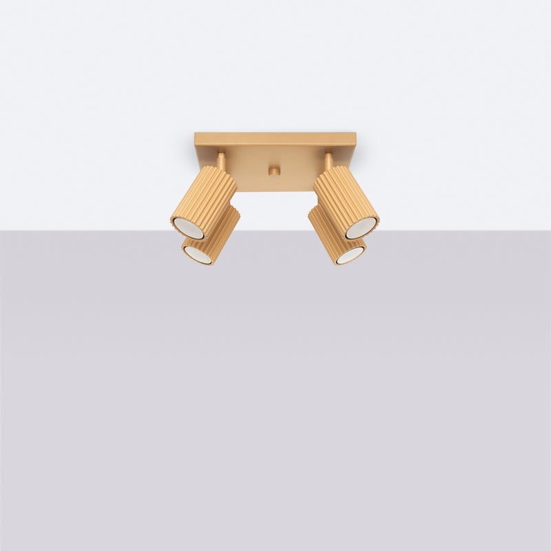 Plafon GLOOW 4 złoty LED 4000K - 25x25x16.5cm Sollux