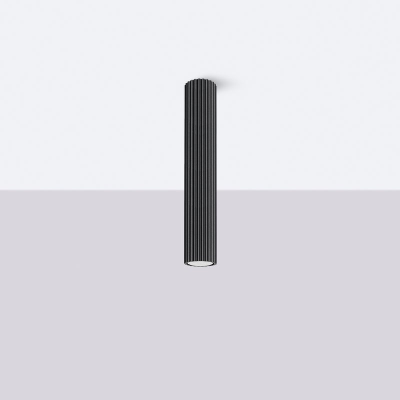 Plafon GLOOW 40 czarny LED 4000K - 6.5x6.5x40cm Sollux