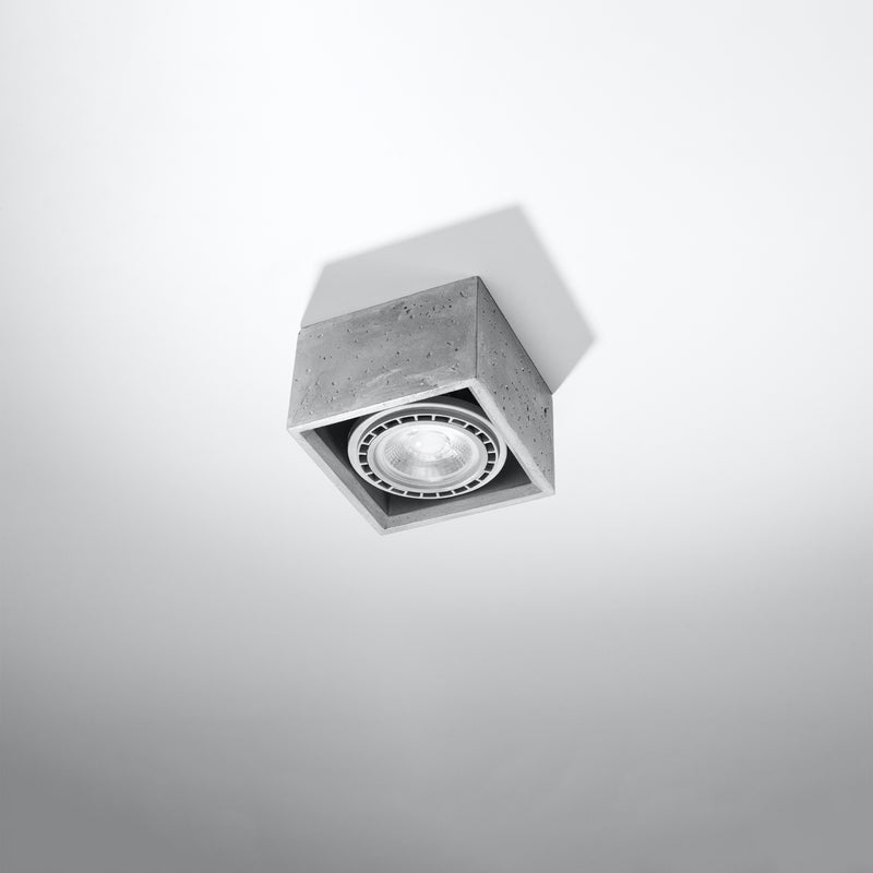 Plafon ZENTRA 1 beton LED 4000K - 14x14x9cm Sollux