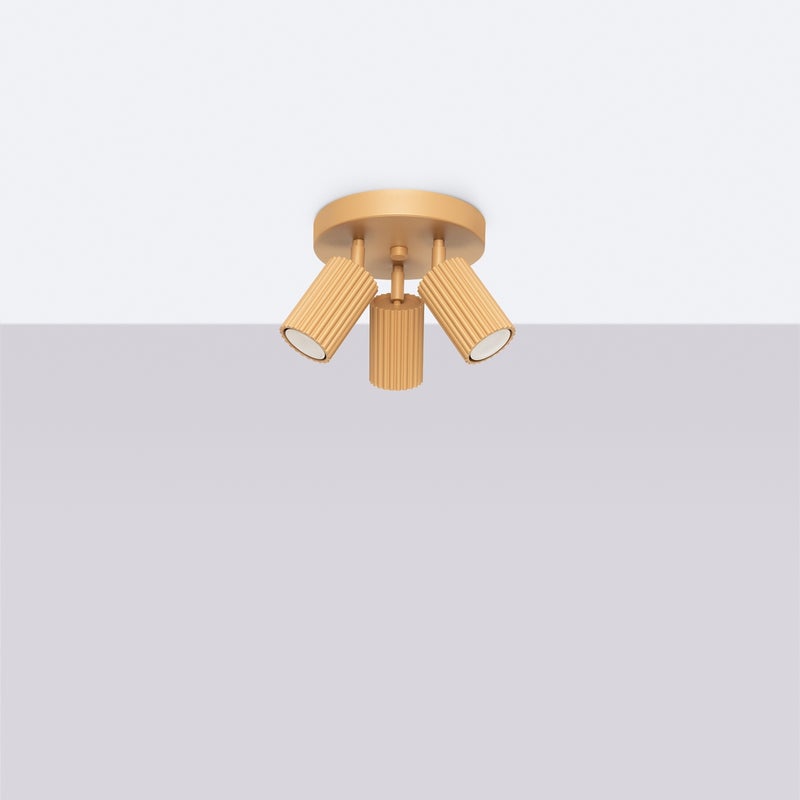 Plafon GLOOW 3P złoty LED 4000K - 19.5x19.5x18cm Sollux