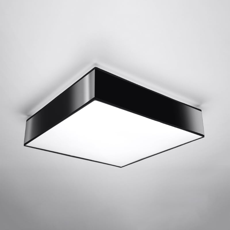 Plafon CARE 55 czarny LED 4000K - 55x55x11cm Sollux