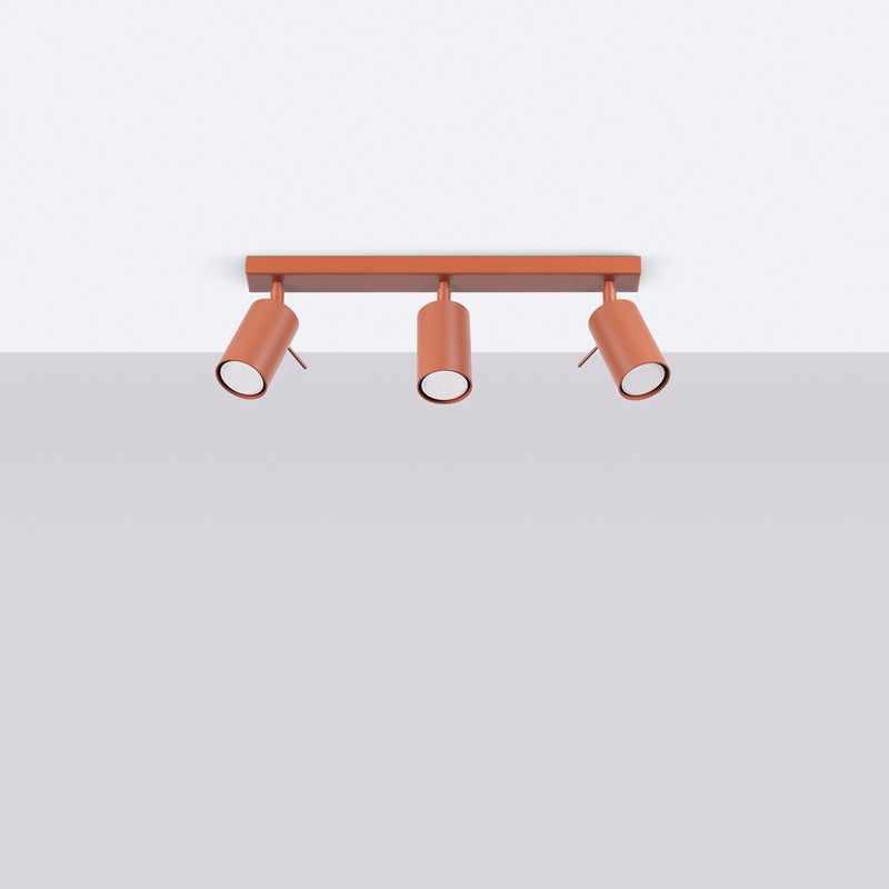 Plafon BRIIX 3L ochra czerwona LED 4000K - 45x6x17cm Sollux