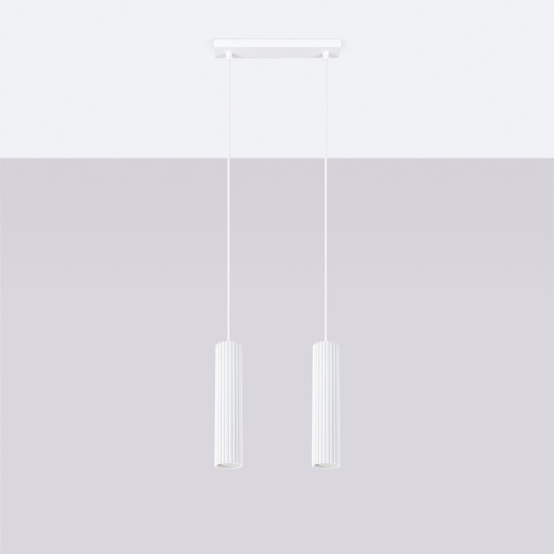 Lampa wisząca GLOOW 2 biały LED 4000K - 30x6.5x90cm Sollux