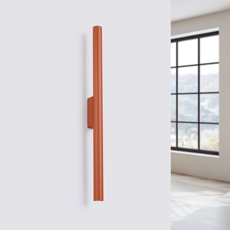 Kinkiet BRILL 2 ochra czerwona LED 4000K - 2.5x5x50cm Sollux