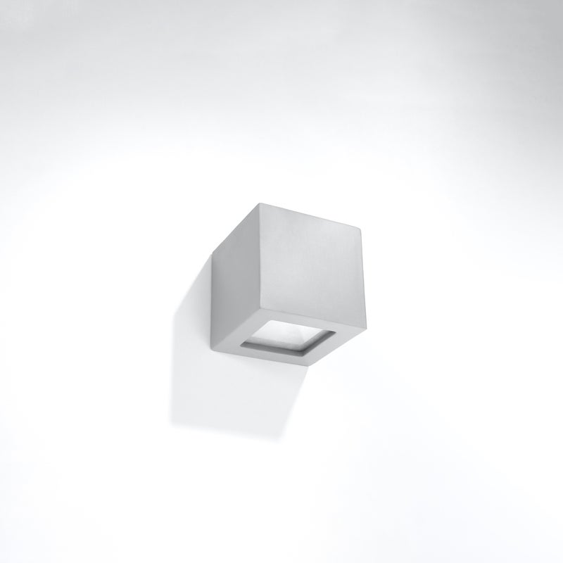 Kinkiet ceramiczny ASTRA szary LED 4000K - 14x14x14cm Sollux