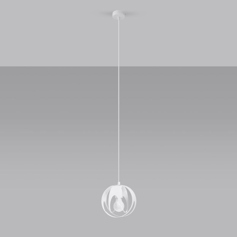 Lampa wisząca BRIVE 1 biała LED 4000K - 16x16x125cm Sollux