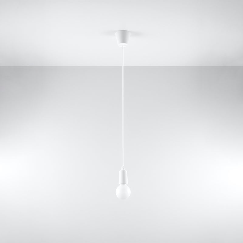 Lampa wisząca ASTIS 1 biała LED 4000K - 9x9x90cm Sollux