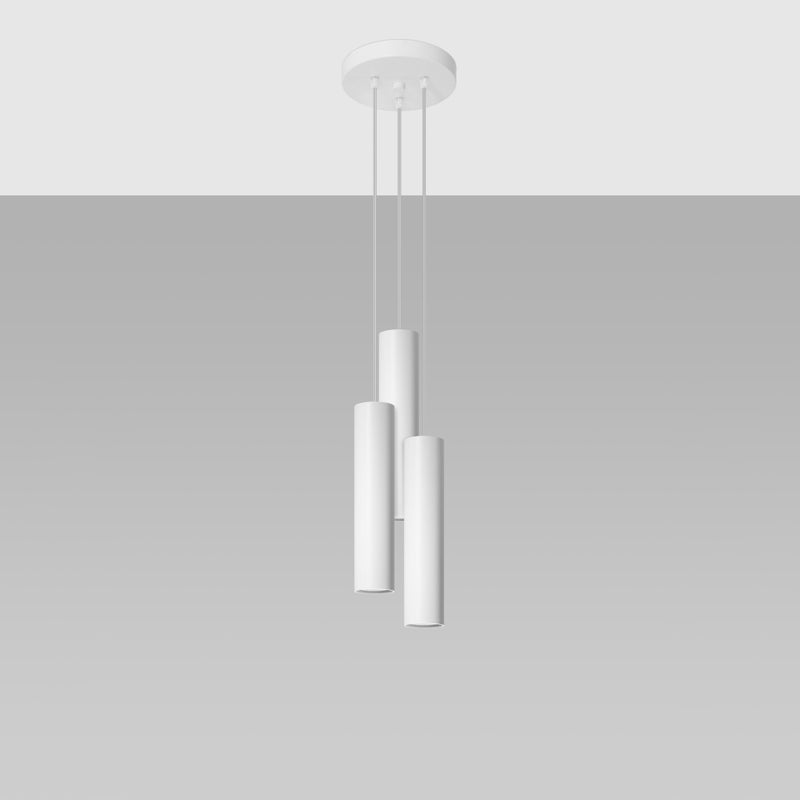 Lampa wisząca TORIS 3P biały LED 4000K - 20x20x110cm Sollux