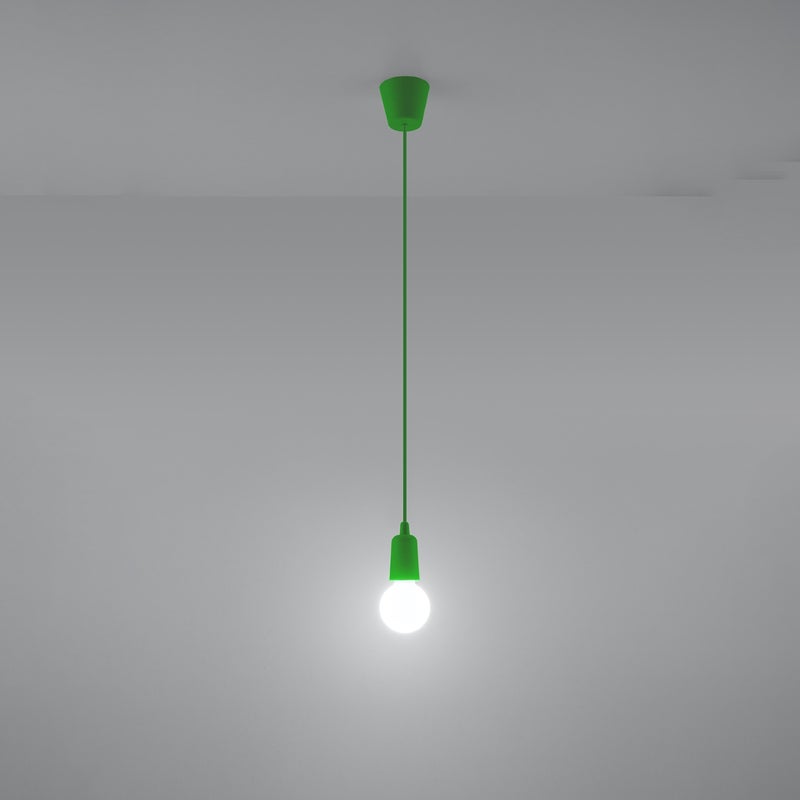 Lampa wisząca ASTIS 1 zielony LED 3000K - 9x9x90cm Sollux