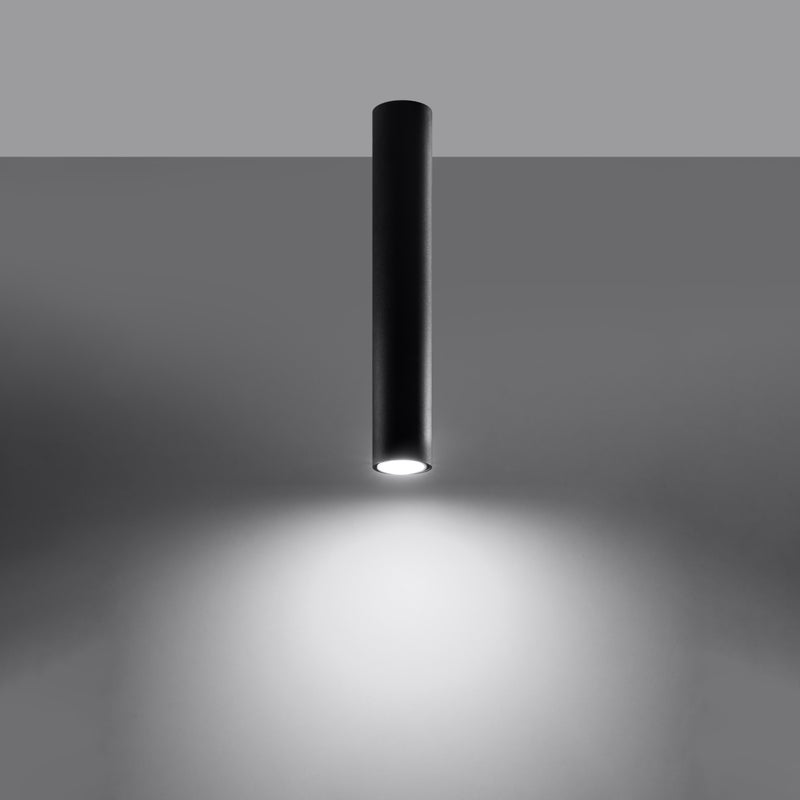 Plafon TORIS 40 czarny LED 3000K - 6x6x40cm Sollux