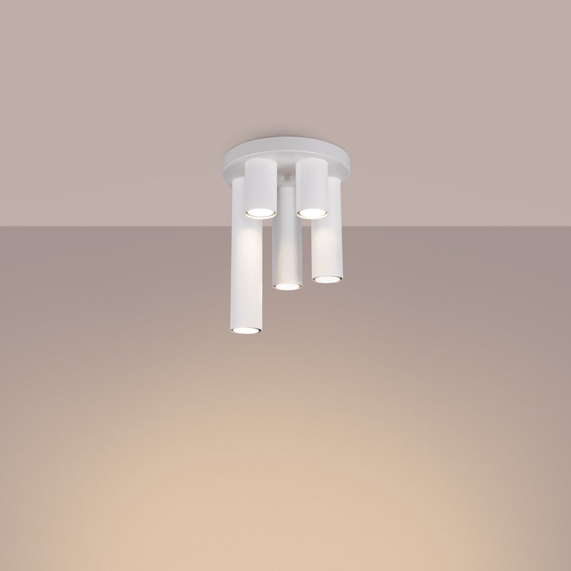 Plafon TORIS 5P biały LED 3000K - 25x25x33cm Sollux