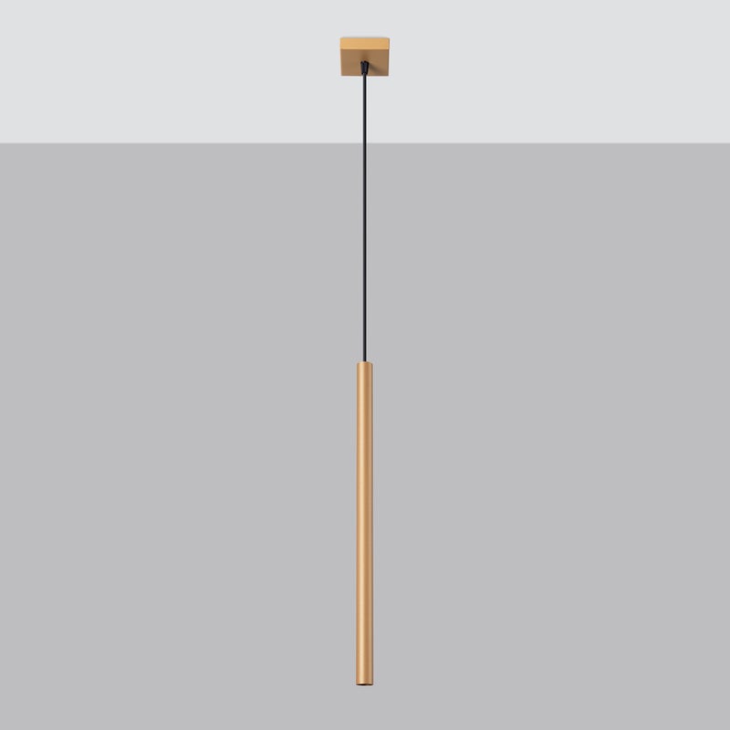 Lampa wisząca BRILL 1 złota LED 4000K - 8x8x115cm Sollux