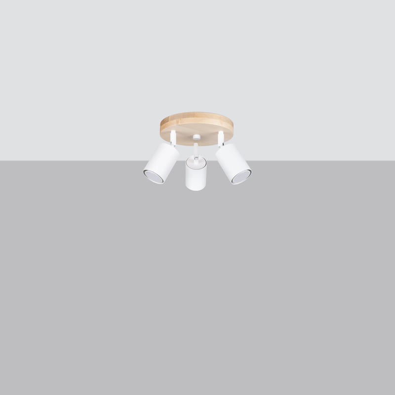 Plafon FLARE 3P biały LED 4000K - 33x33x17cm Sollux