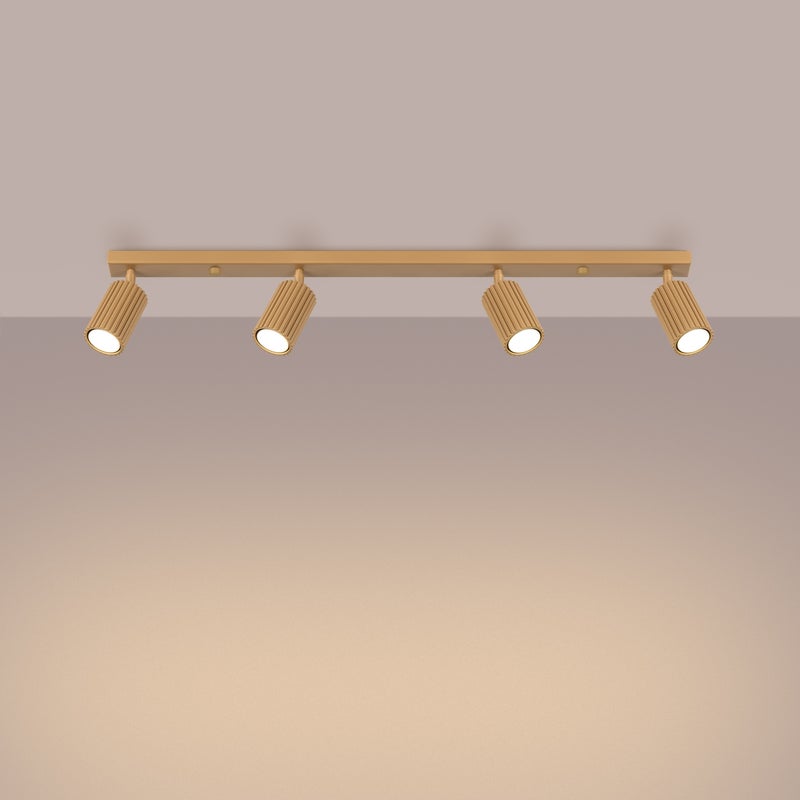 Plafon GLOOW 4L złoty LED 3000K - 81x6.5x16.5cm Sollux
