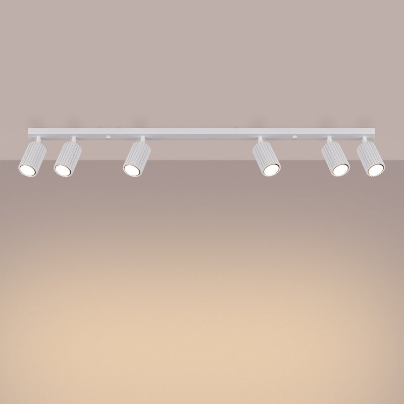 Plafon GLOOW 6L biały LED 3000K - 117x6.5x16.5cm Sollux