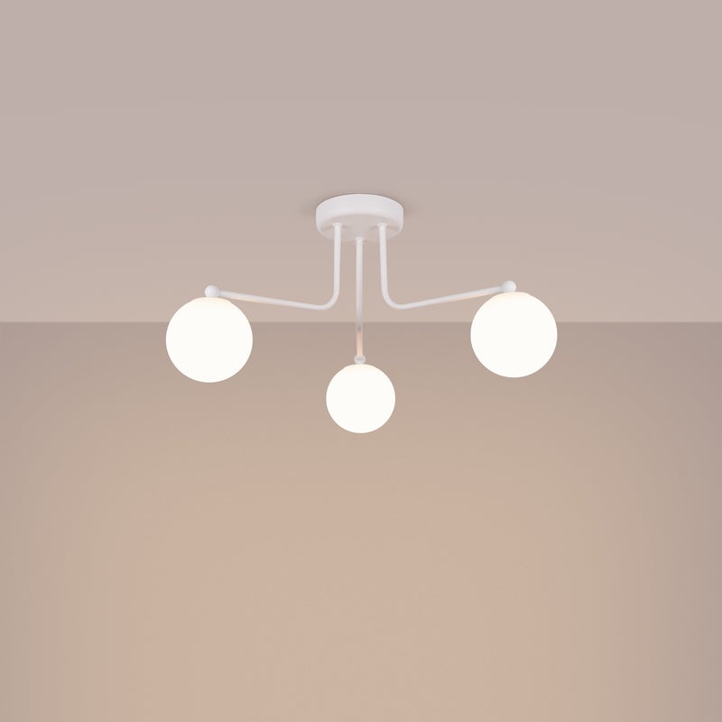 Żyrandol BEALY 3 biały LED 3000K - 62x62x29cm Sollux