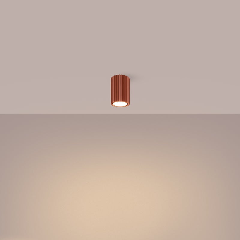 Plafon GLOOW 10 ochra czerwona LED 3000K - 6.5x6.5x10cm Sollux