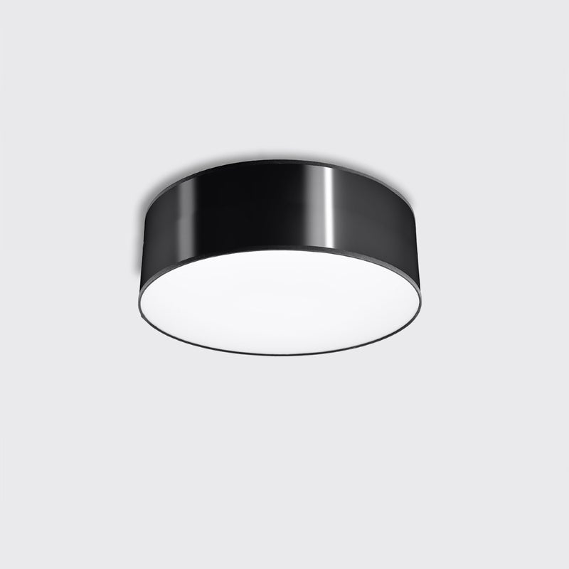Plafon CERCLE 25 czarny LED 4000K - 25x25x11cm Sollux