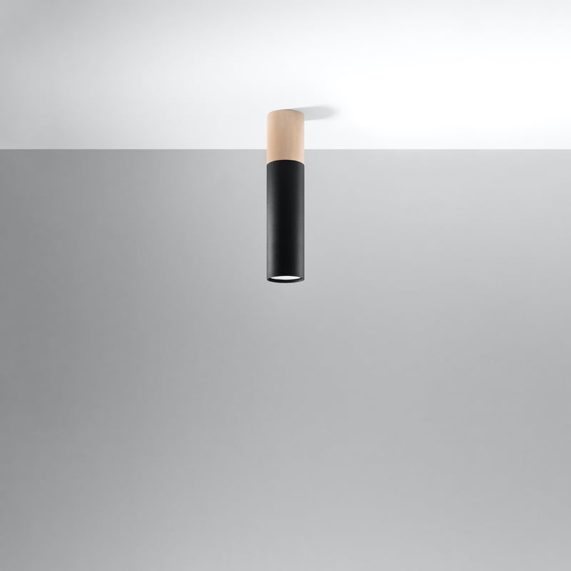 Plafon POBLANO czarny LED 4000K - 6x6x30cm Sollux
