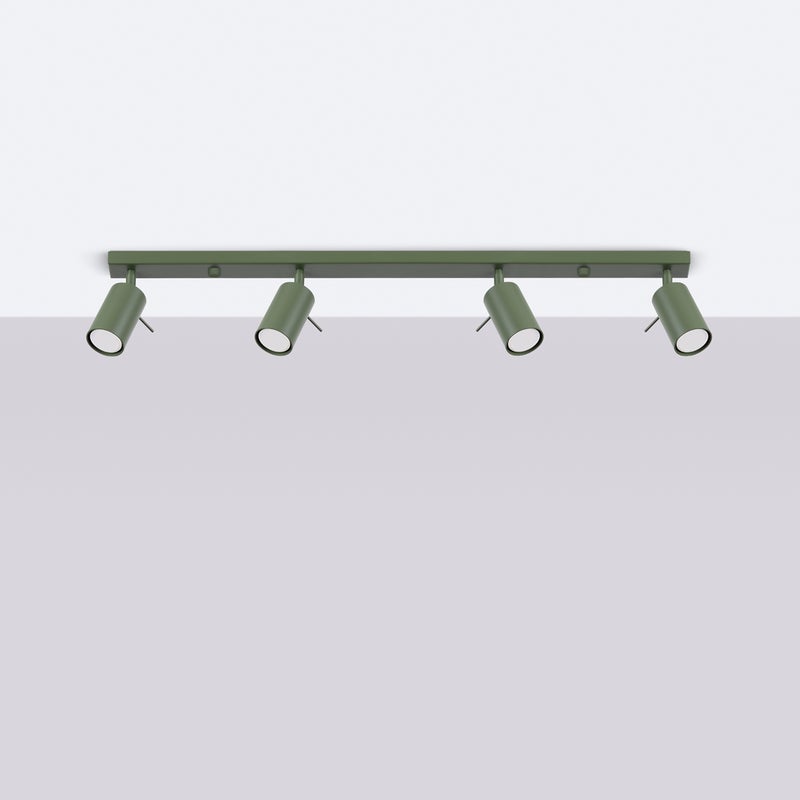 Plafon BRIIX 4L zielony oliwkowy LED 4000K - 81x6x17cm Sollux