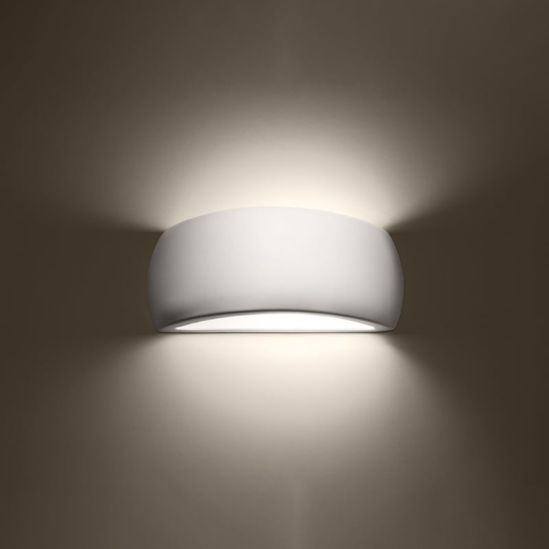 Kinkiet lakierowany TOROW biały połysk LED 3000K - 32x9x13.5cm Sollux