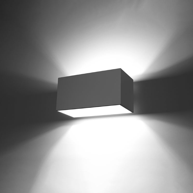 Kinkiet QUADX MAXI szary LED 3000K - 20x12x10cm Sollux