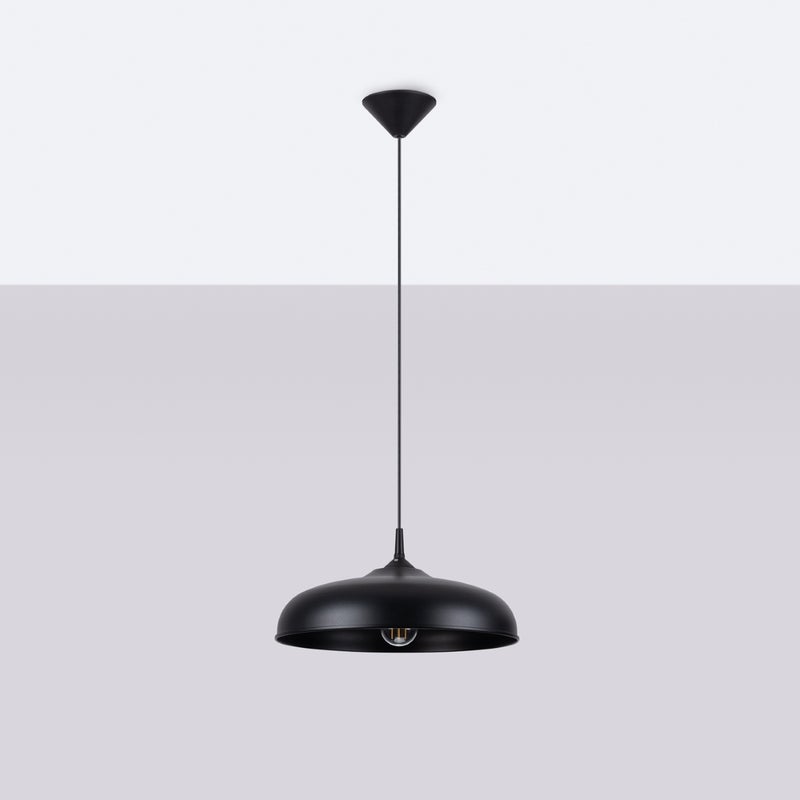 Lampa wisząca ZINTA czarna LED 3000K - 38x38x74cm Sollux