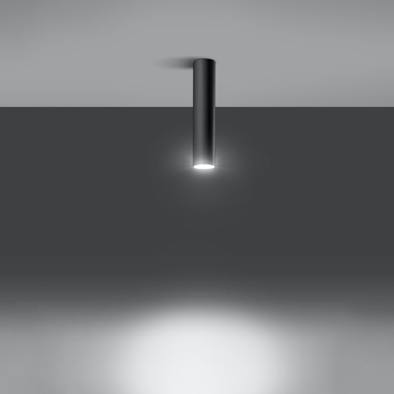 Plafon TORIS 30 czarny LED 3000K - 6x6x30cm Sollux