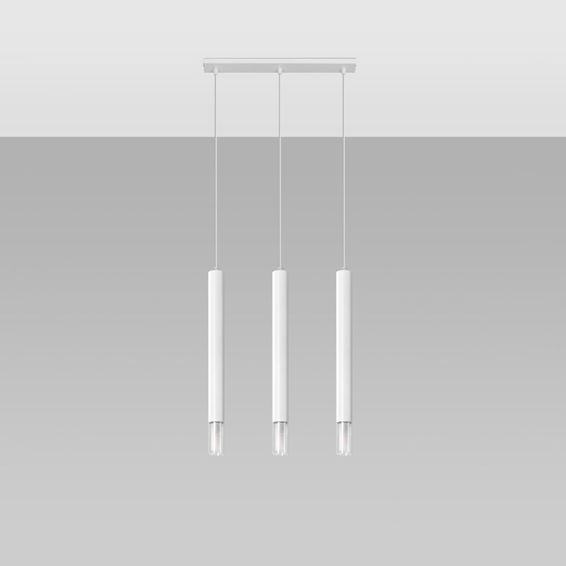 Lampa wisząca ECLIM 3 biała LED 4000K - 45x6x120cm Sollux
