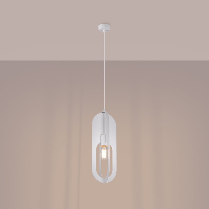 Lampa wisząca SYNEXUS 1 biała LED 3000K - 11x11x140cm Sollux