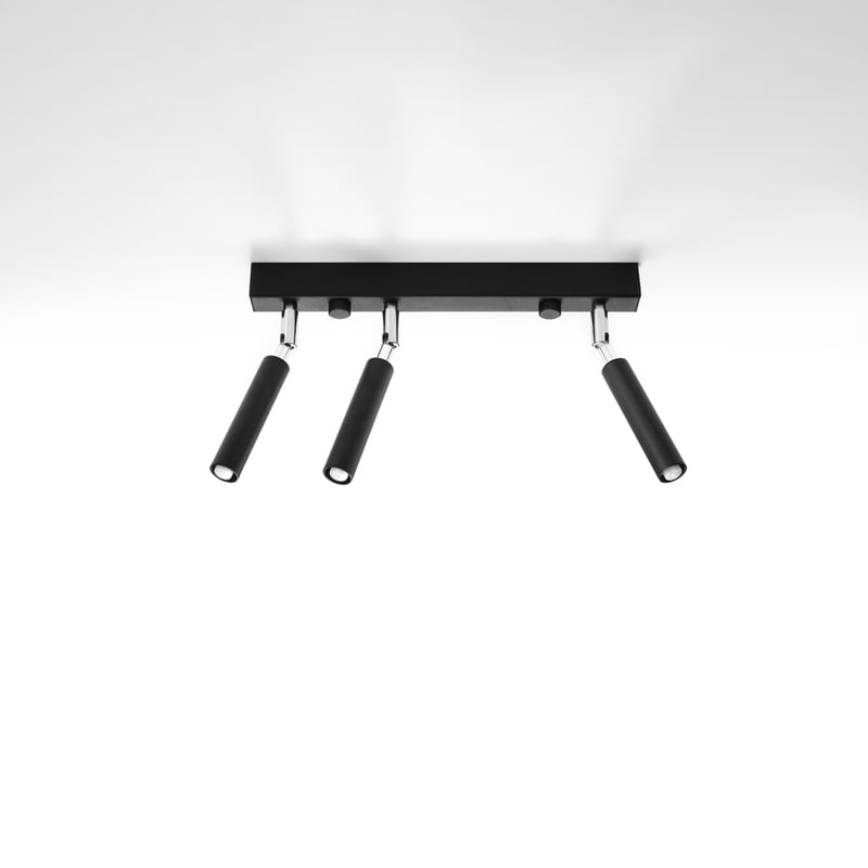 Plafon ASTIX 3 czarny LED 4000K - 35x3x20cm Sollux