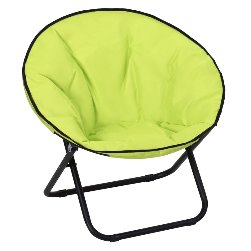 Ultra Comfort składane krzesło kempingowe Moonchair XXL - oparcie, wyściełana poduszka, 120 kg, żółty, 80L x 80B x 75H cm