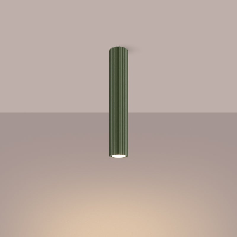 Plafon GLOOW 40 zielony oliwkowy LED 3000K - 6.5x6.5x40cm Sollux