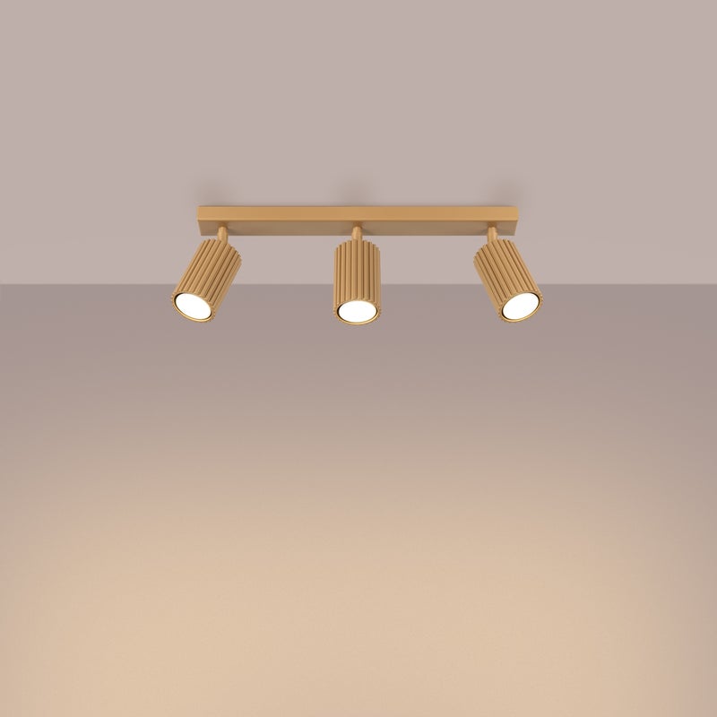 Plafon GLOOW 3L złoty LED 3000K - 45x6.5x16.5cm Sollux