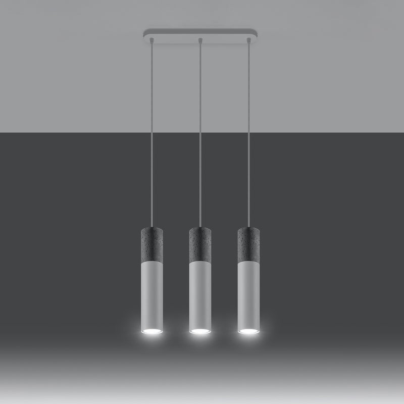 Lampa wisząca LUME 3L biały LED 3000K - 45x6x90cm Sollux